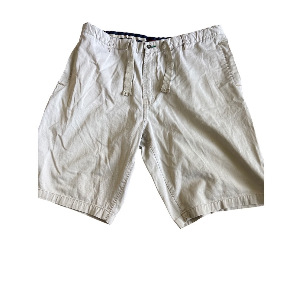 Tommy Jean Mens Size 42 Khaki Shorts Casual Drawstring Waist Pockets